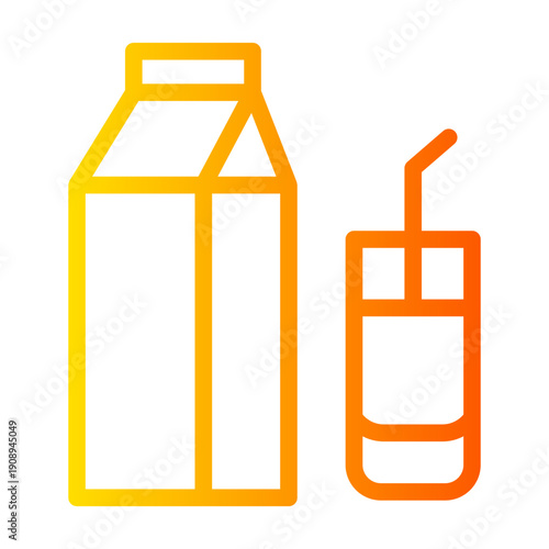 chocolate milk gradient icon