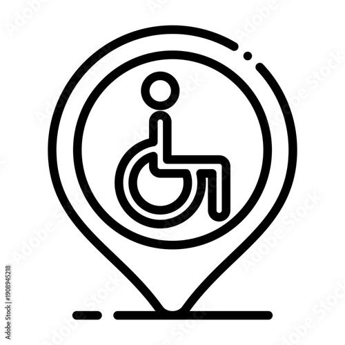 Disabled Location Icon Design