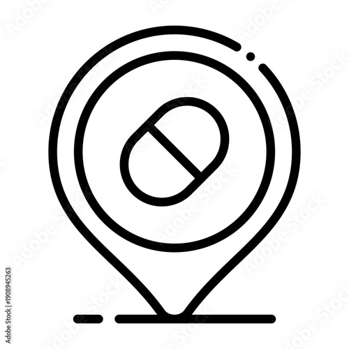 Drug Store Location Icon Design