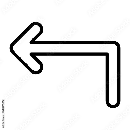 Leftward Arrow Icon Design