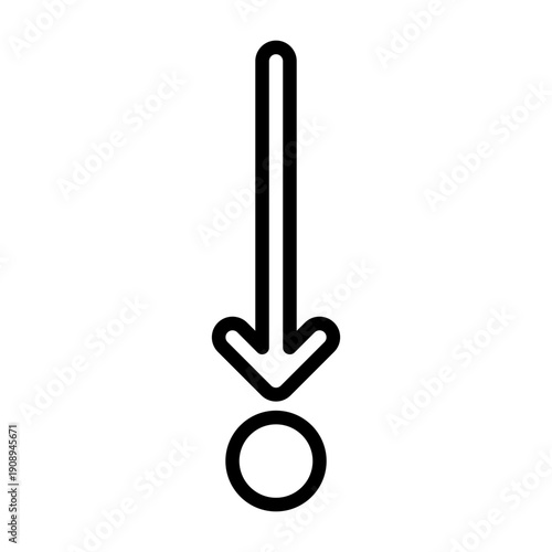 Arrow Pointing Down Icon Design