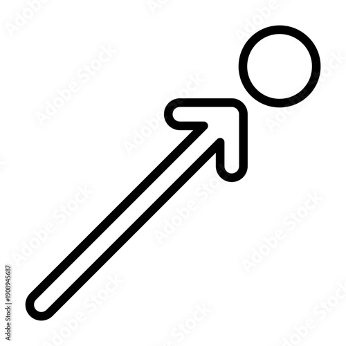 Diagonal Arrow Up-Right Icon Design