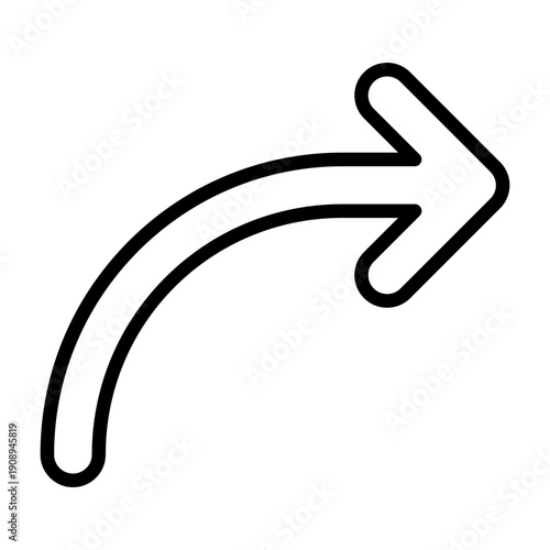 Sweeping Arrow Icon Design