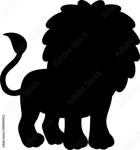 silhouette of a lion 