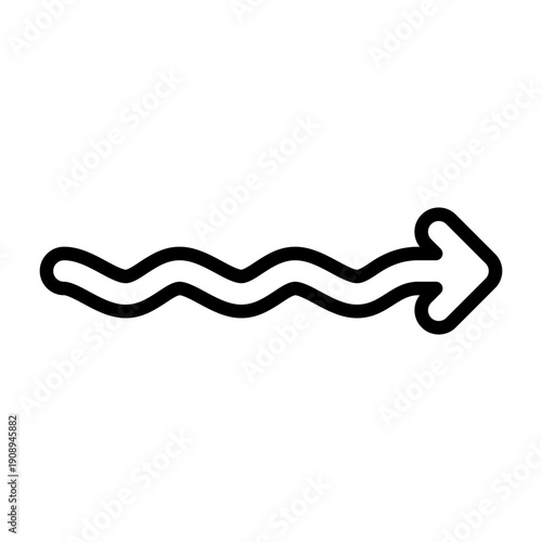 Wavy Arrow Icon Design