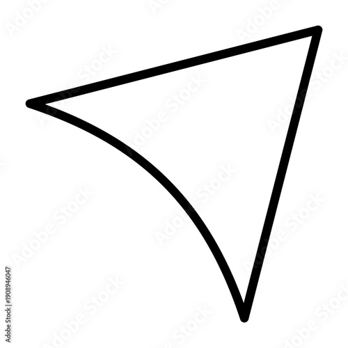 Hollow Triangle Arrow Icon Design