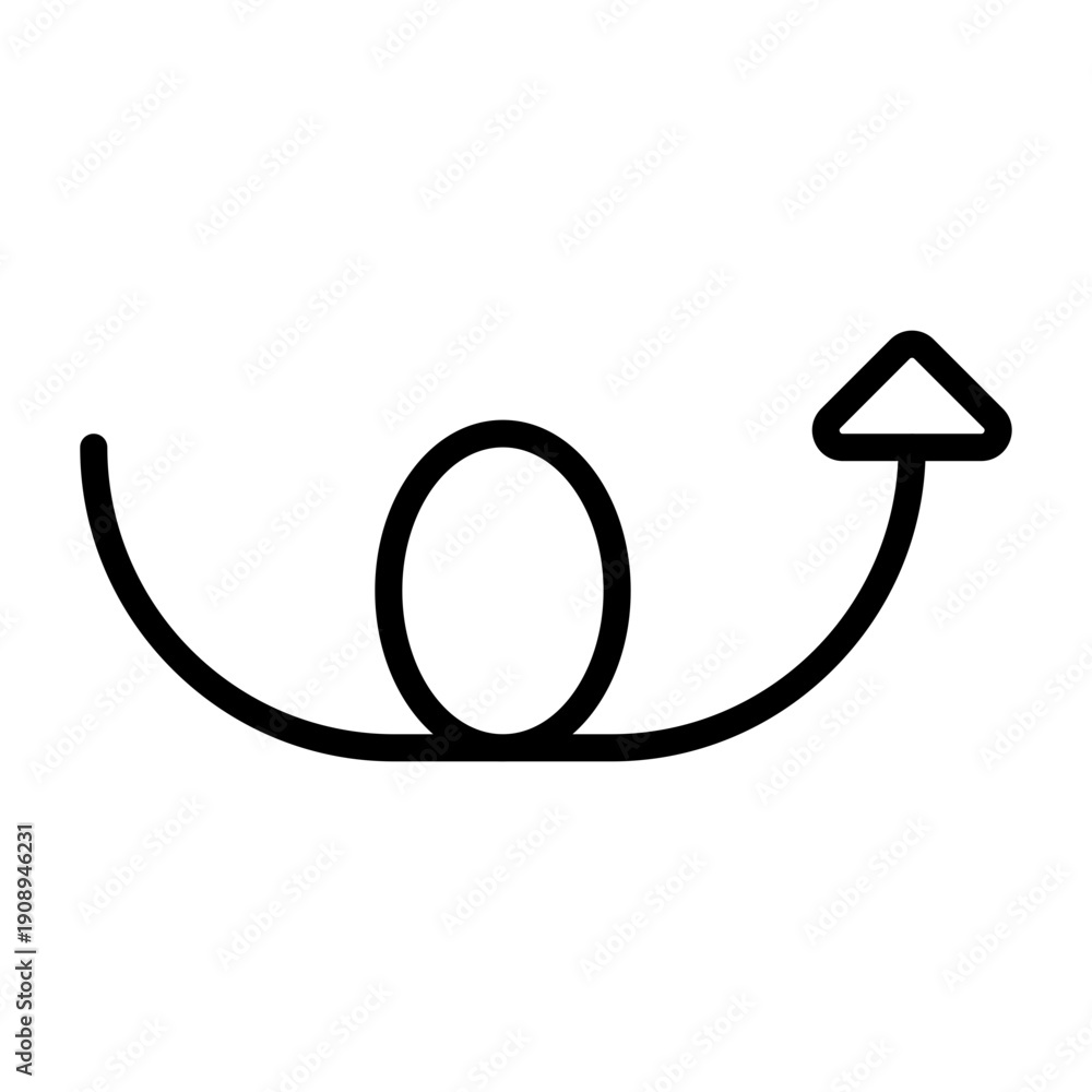 Obraz premium Swirling Arrow Icon Design