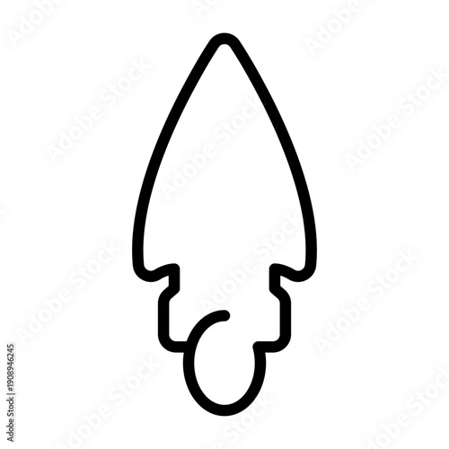Hollow Arrowhead Icon Design