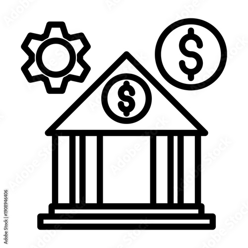 Bank System Icon Design
