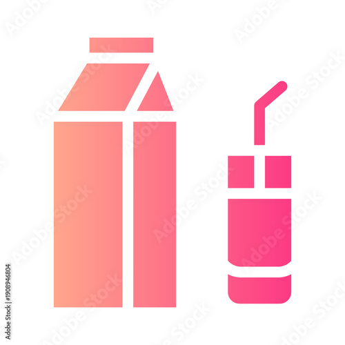 chocolate milk gradient icon