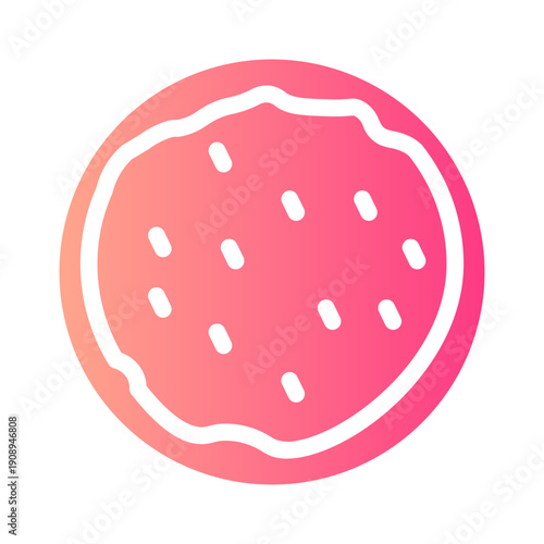 chocolate cake gradient icon