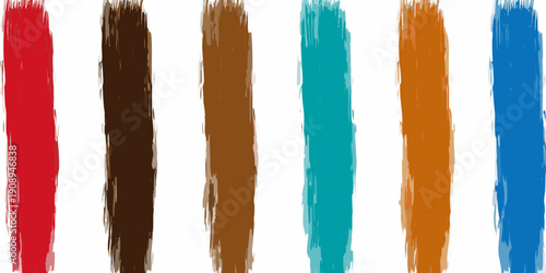 Abstract vertical brushstrokes displaying a vibrant color palette