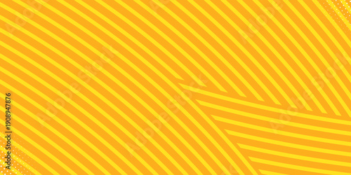 Pasta background yellow and orange line, spaghetti abstract geometric pattern. modern eps 10.