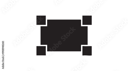Black Rectangle Selection Tool Icon Vector
