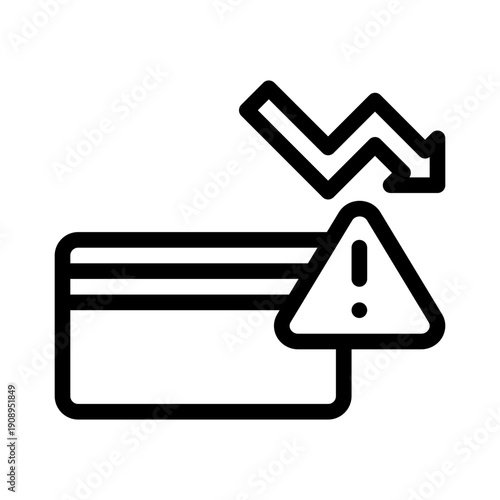 credit crisis line icon