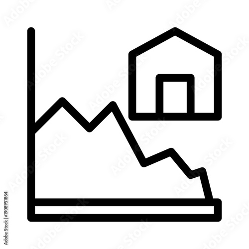 housing market line icon