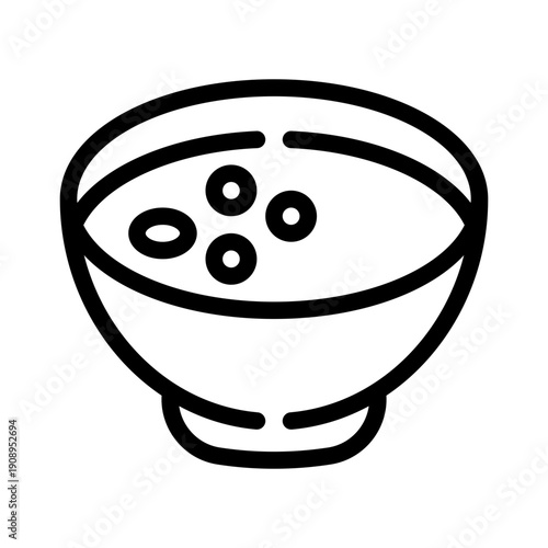 soup bowl line icon