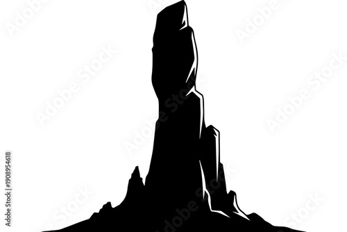 Minimalist Mountain Silhouette Vector Art