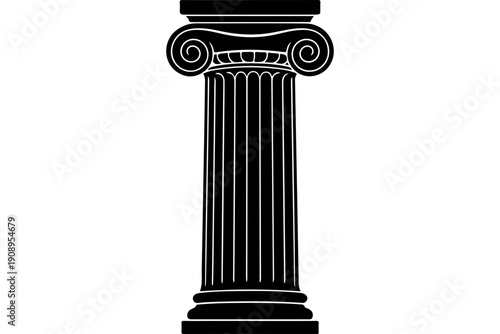 Classic Ionic Column Illustration