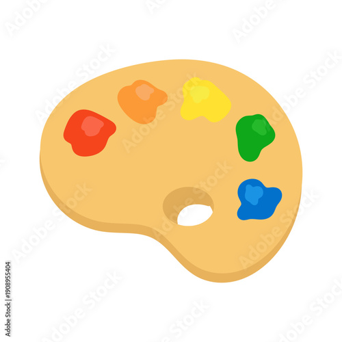 絵の具とパレット　イラスト