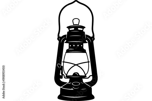 Vintage-Style Lantern Illustration