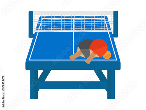 卓球台　ラケット　イラスト