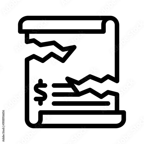 contract end line icon