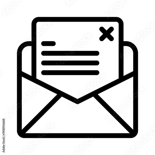 dismissal email line icon