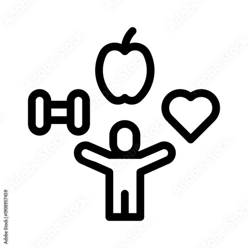 healthy habits line icon
