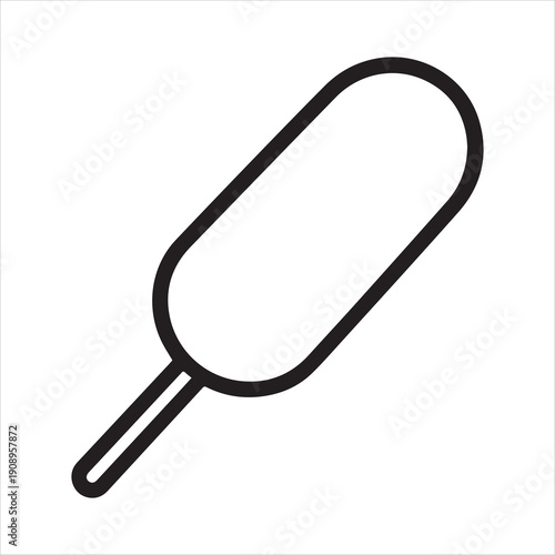 Minimalist corn dog street food vector icon