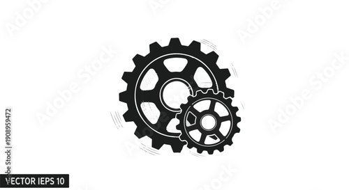 Interlocking gears symbolizing teamwork and mechanical connection
