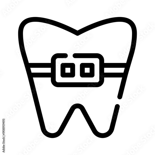 braces line icon