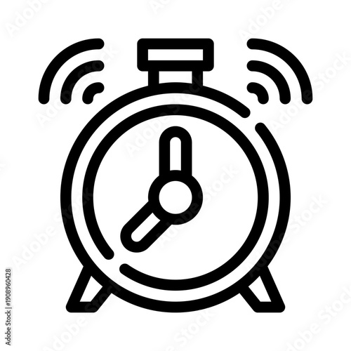 alarm clock line icon