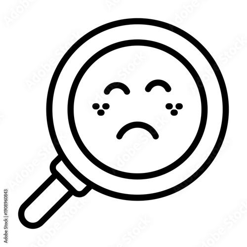 Not Smiling Icon Design