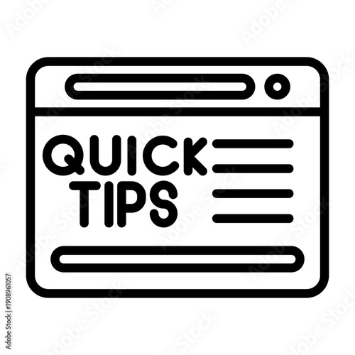 Quick Tips Icon Design