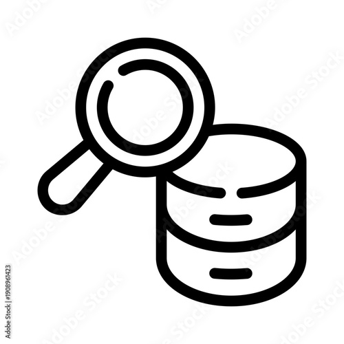 magnifying glass line icon