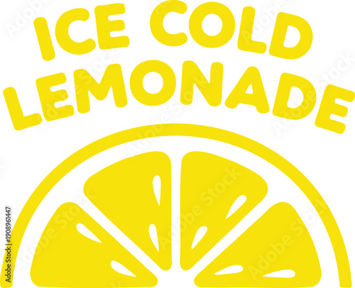 A refreshing glass of ice cold lemonade with lemon slices on a sunny day
