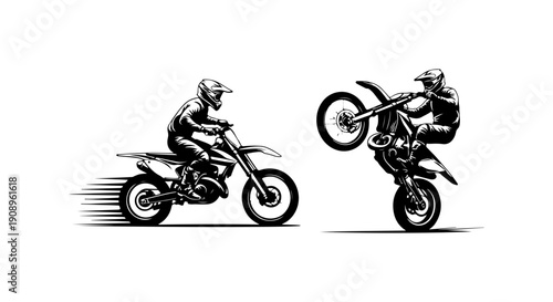 Motocross Riders in Action