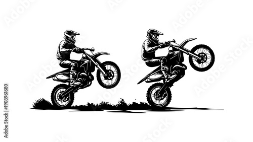 Dynamic Motocross Dirt Bike Action