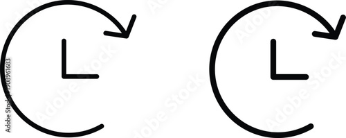 past time icon vector graphic illustration  with white background flat hand made icon fill icon .