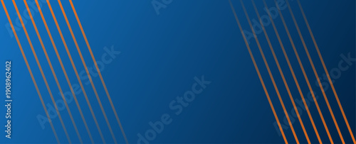 Abstract Blue Background with Golden Lines.