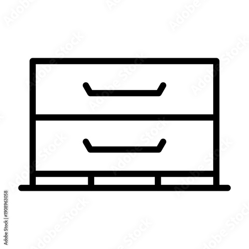 Chest Of Drawers Icon Design