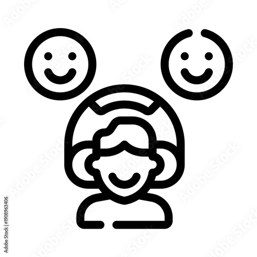 satisfied customer line icon