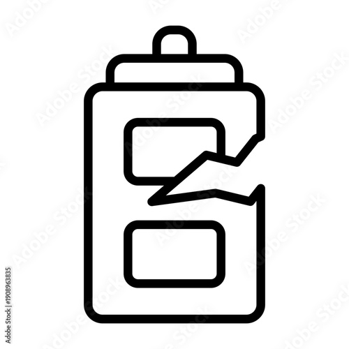Broken Battery Icon Design