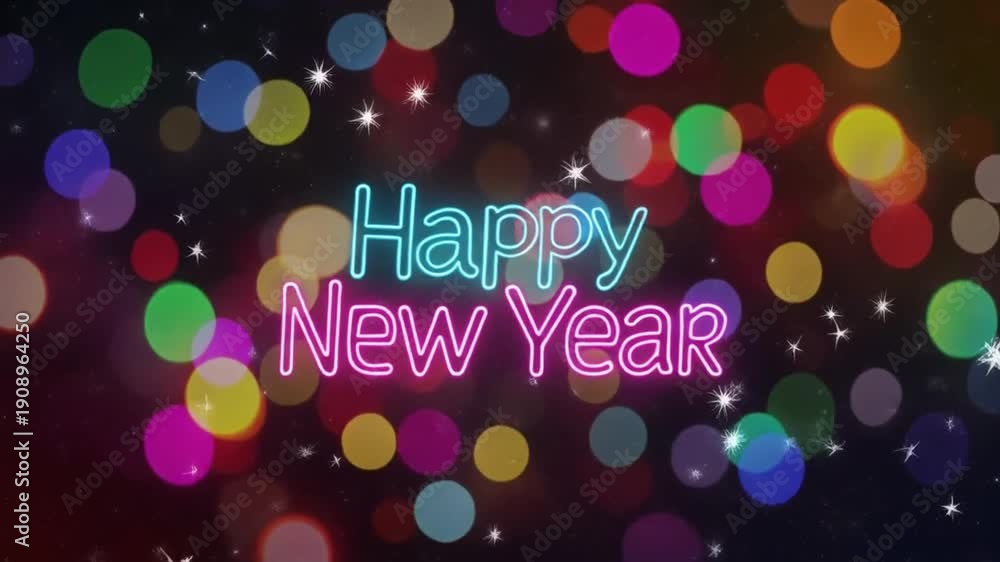 custom made wallpaper toronto digitalColorful Celebration Background with Happy New Year Text for Greeting Cards