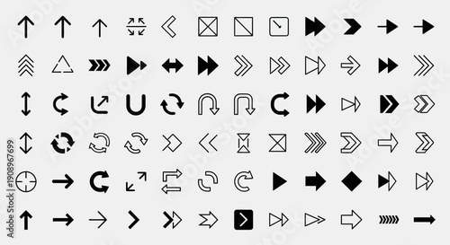 Arrow Vector Set: Directional Icons for Web and Print