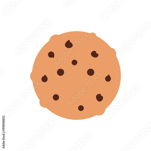 Chocolate Chip Cookie Illustration.