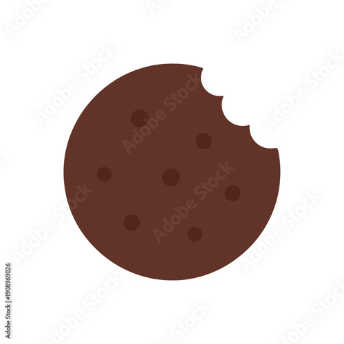 Chocolate Chip Cookie with a Bite Taken.