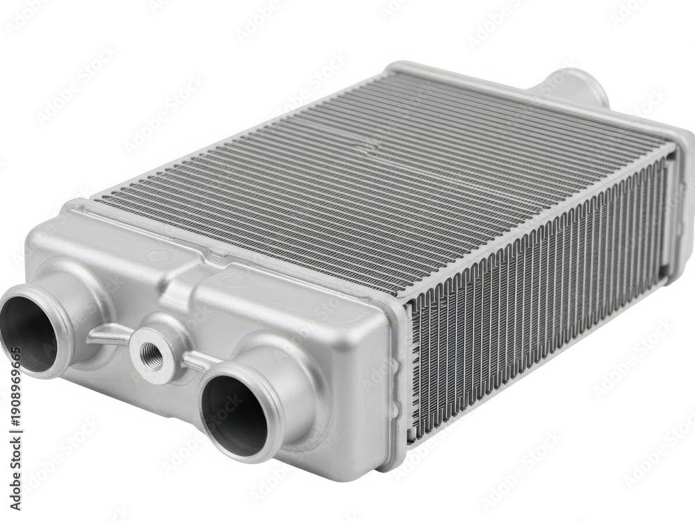 Fototapeta premium Silver metal automotive radiator