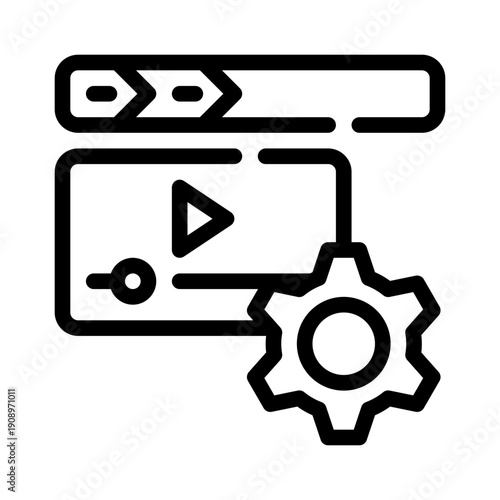 content management line icon